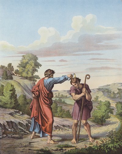 Samuele unge Saul come re di Israele e Giuda da Raffaello Sanzio Raphael